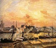 Camille Pissarro Sunset Pier china oil painting reproduction